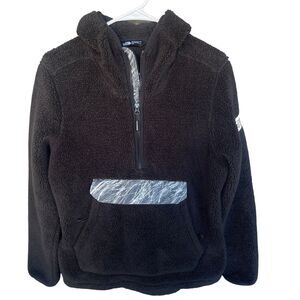 The North Face Campshire Hoodie Womens Large Quarter Zip Sherpa Fleece Pullover